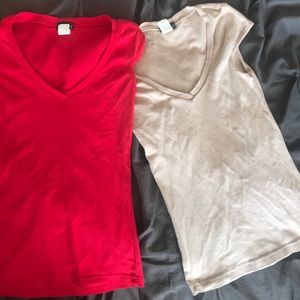 Lot of 2 Wet Seal V-neck shirts. Size large